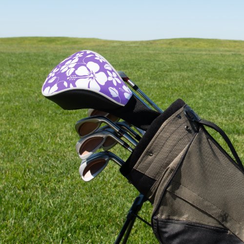 HAWAIIAN HULA HIBISCUS LIGHT PURPLE GOLF HEAD COVER