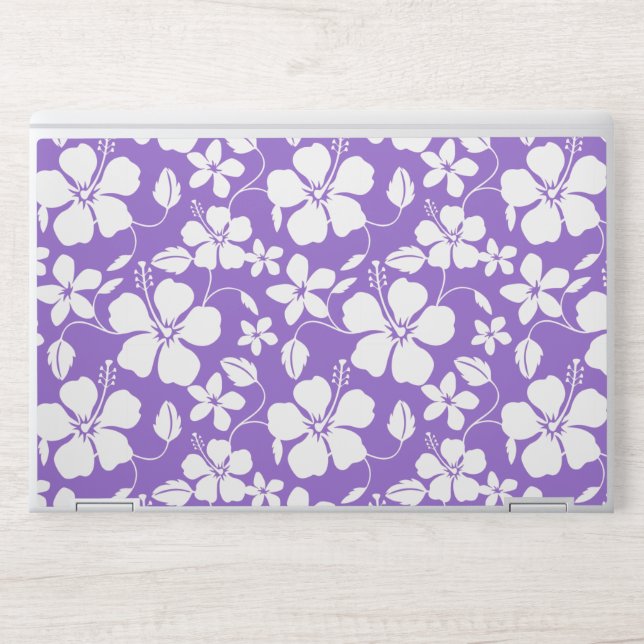 HAWAIIAN HULA (HIBISCUS) LIGHT PURPLE HP LAPTOP SKIN (Front)
