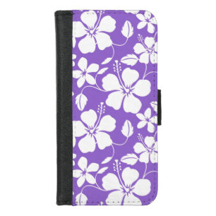 HAWAIIAN HULA (HIBISCUS) LIGHT PURPLE iPhone 8/7 WALLET CASE