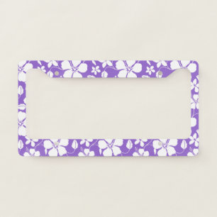 HAWAIIAN HULA (HIBISCUS) LIGHT PURPLE LICENSE PLAT PLATE FRAME