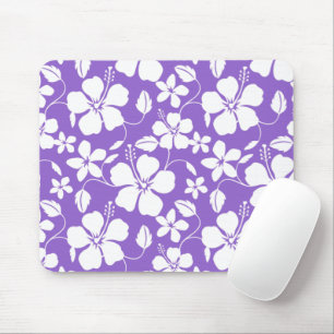 HAWAIIAN HULA (HIBISCUS) LIGHT PURPLE MOUSE PAD