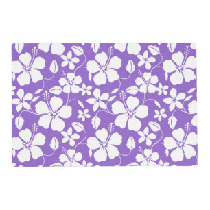 HAWAIIAN HULA (HIBISCUS) LIGHT PURPLE PLACEMAT