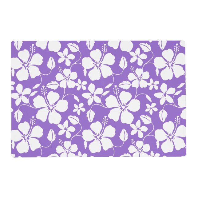 HAWAIIAN HULA (HIBISCUS) LIGHT PURPLE PLACEMAT (Front)