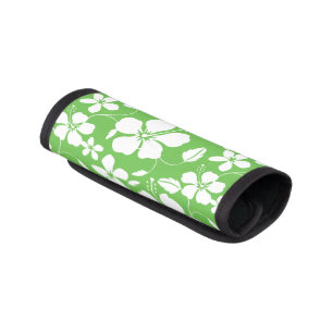 HAWAIIAN HULA (HIBISCUS) LIME LUGGAGE HANDLE WRAP