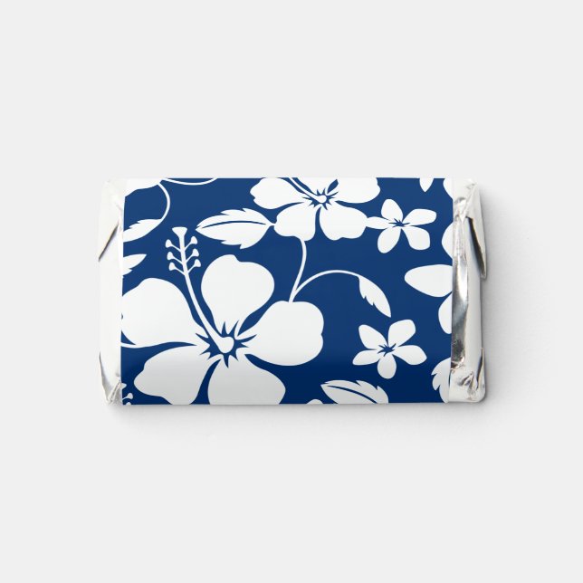 HAWAIIAN HULA (HIBISCUS) NAVY HERSHEY'S MINIATURES (Front)