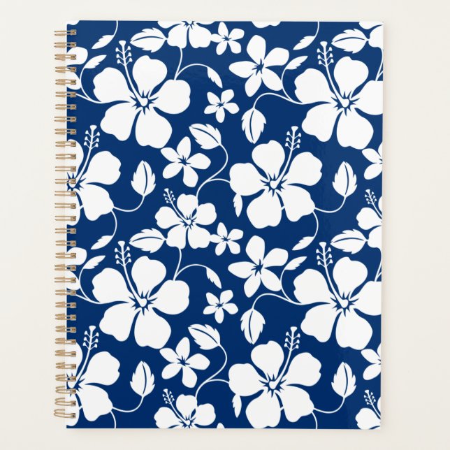 HAWAIIAN HULA (HIBISCUS) NAVY PLANNER (Front)