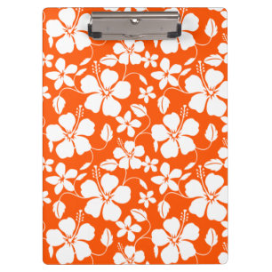 HAWAIIAN HULA (HIBISCUS) ORANGE CLIPBOARD