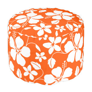 HAWAIIAN HULA (HIBISCUS) ORANGE POUF