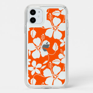 HAWAIIAN HULA (HIBISCUS) ORANGE SPECK iPhone 11 CASE