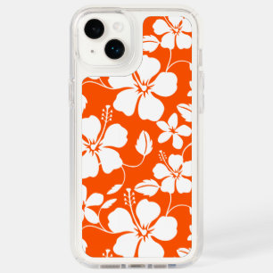 HAWAIIAN HULA (HIBISCUS) ORANGE SPECK iPhone 14 PLUS CASE