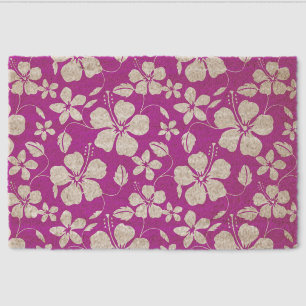 HAWAIIAN HULA (HIBISCUS) PATTERN IN BERRY FIBER DOORMAT