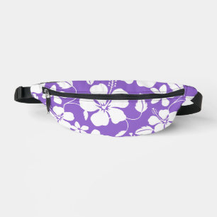 HAWAIIAN HULA (HIBISCUS) PATTERN IN LIGHT PURPLE FANNY PACK