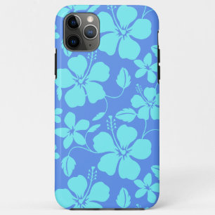 HAWAIIAN HULA (HIBISCUS) PERIWINKLE/TEAL iPhone 11 PRO MAX CASE