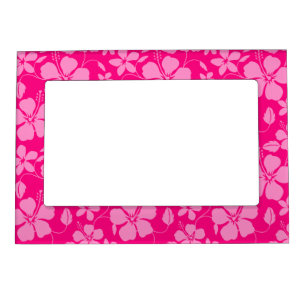HAWAIIAN HULA (HIBISCUS) PINK GUAVA MAGNETIC FRAME