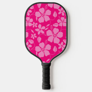HAWAIIAN HULA (HIBISCUS) PINK GUAVA PICKLEBALL PADDLE