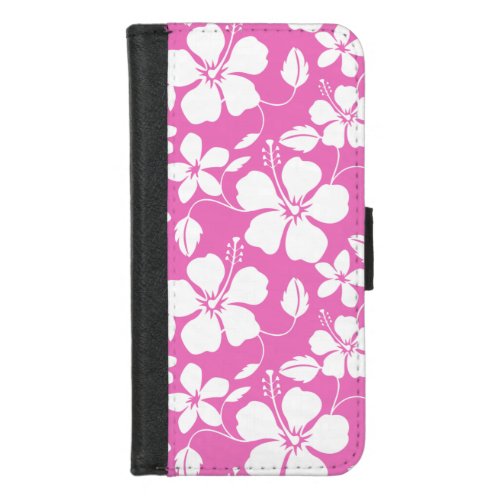 HAWAIIAN HULA HIBISCUS PINK iPhone 87 WALLET CASE