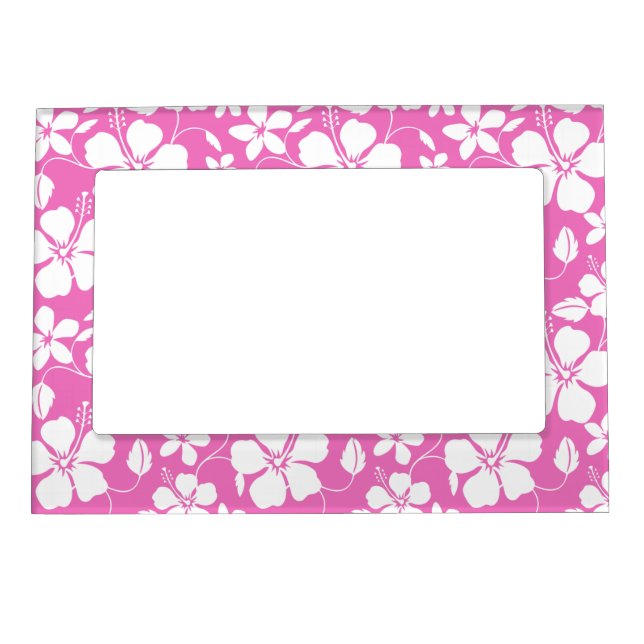 HAWAIIAN HULA (HIBISCUS) PINK MAGNETIC FRAME (Front)