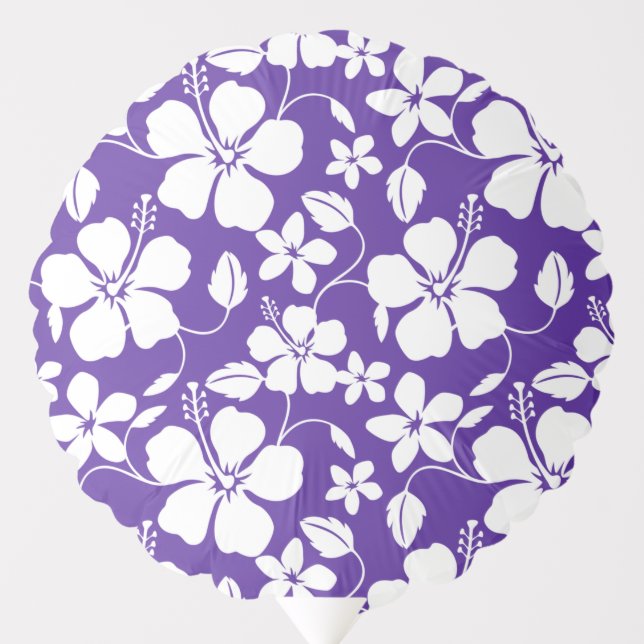HAWAIIAN HULA (HIBISCUS) PURPLE BALLOON (Front)