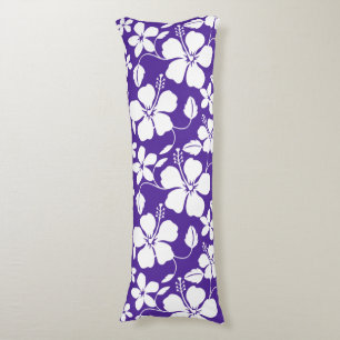 HAWAIIAN HULA (HIBISCUS) PURPLE BODY PILLOW