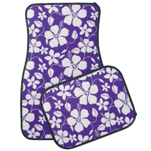 HAWAIIAN HULA (HIBISCUS) PURPLE CAR FLOOR MAT