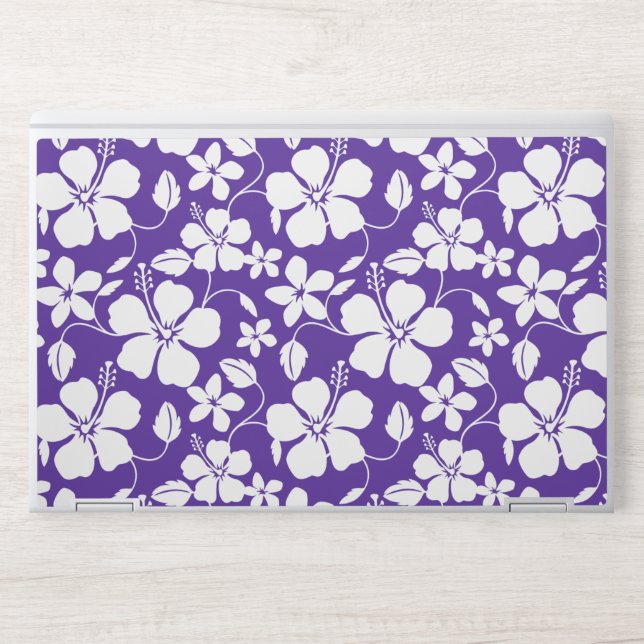 HAWAIIAN HULA (HIBISCUS) PURPLE HP LAPTOP SKIN (Front)