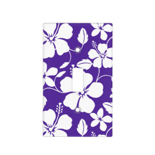 HAWAIIAN HULA (HIBISCUS) PURPLE LIGHT SWITCH COVER