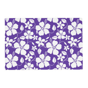 HAWAIIAN HULA (HIBISCUS) PURPLE PLACEMAT