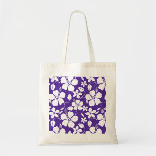 HAWAIIAN HULA (HIBISCUS) PURPLE TOTE BAG