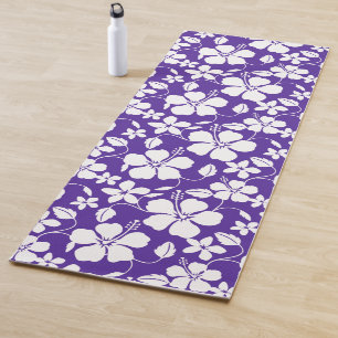 HAWAIIAN HULA (HIBISCUS) PURPLE YOGA MAT