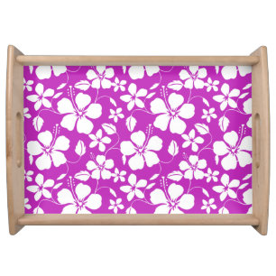 HAWAIIAN HULA (HIBISCUS) RASPBERRY SERVING TRAY
