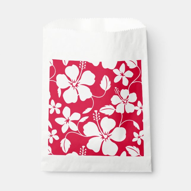 HAWAIIAN HULA (HIBISCUS) RED FAVOR BAG (Front)