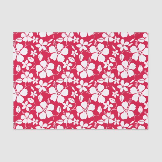 HAWAIIAN HULA (HIBISCUS) RED TISSUE PAPER (Front)
