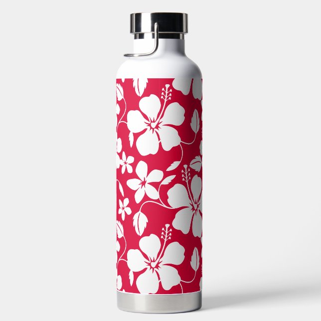 HAWAIIAN HULA (HIBISCUS) RED WATER BOTTLE (Right)