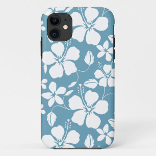 HAWAIIAN HULA (HIBISCUS) SLATE BLUE iPhone 11 CASE