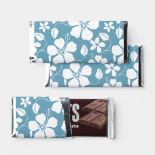 HAWAIIAN HULA (HIBISCUS) SLATE BLUE HERSHEY BAR FAVORS