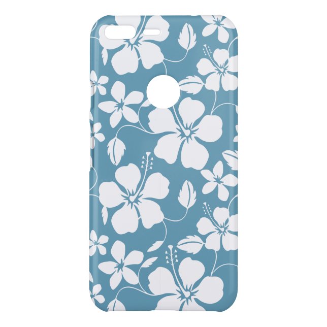 HAWAIIAN HULA (HIBISCUS) SLATE BLUE UNCOMMON GOOGLE PIXEL XL CASE (Back)