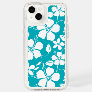HAWAIIAN HULA (HIBISCUS) TEAL SPECK iPhone CASE