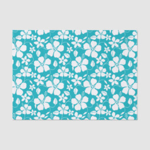 HAWAIIAN HULA (HIBISCUS) TEAL TISSUE PAPER