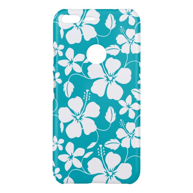 HAWAIIAN HULA (HIBISCUS) TEAL UNCOMMON GOOGLE PIXEL XL CASE (Back)