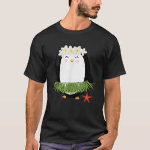 Hawaiian Hula Penguin Luau Party Hawaii Gift for H T-Shirt