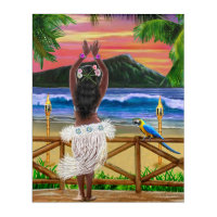 HAWAIIAN HULA SUNSET