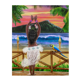 HAWAIIAN HULA SUNSET ACRYLIC PRINT