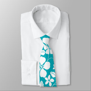HAWAIIAN HULA (TEAL) NECK TIE