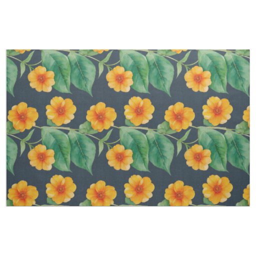 Hawaiian Ilima flower fabric