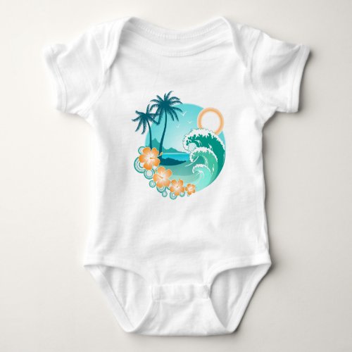 Hawaiian Island 1 Baby Bodysuit