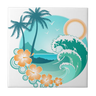 Hawaiian Island 1 Ceramic Tile