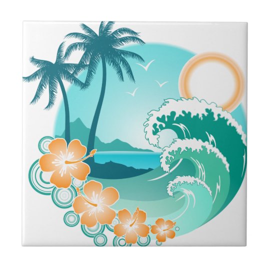Hawaiian Island 1 Ceramic Tile