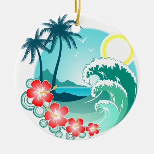 Hawaiian Island 2 Ceramic Ornament