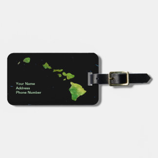 Hawaiian Island Chain in Abstract Art Luggage Tag