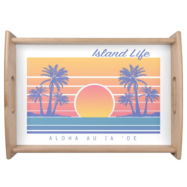 Hawaiian Island Life Serving Tray (Front)